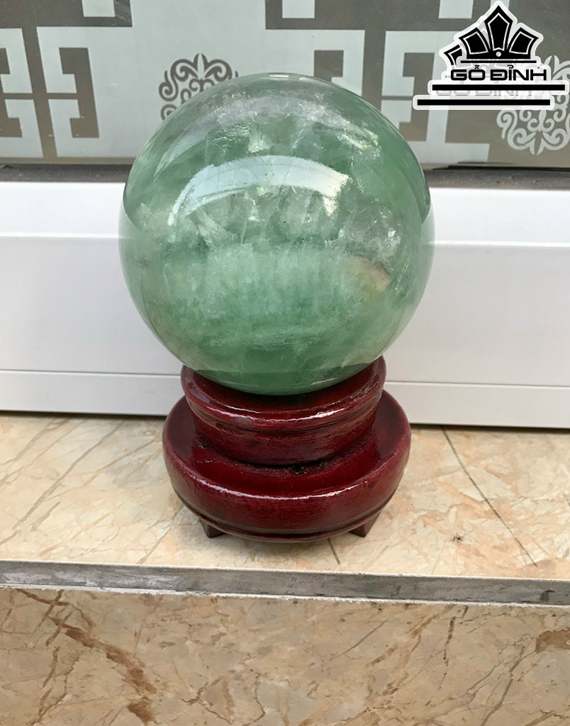 Bi Cầu Đá Flourite Đường Kính Hạt 8.9(cm) 1,15kg