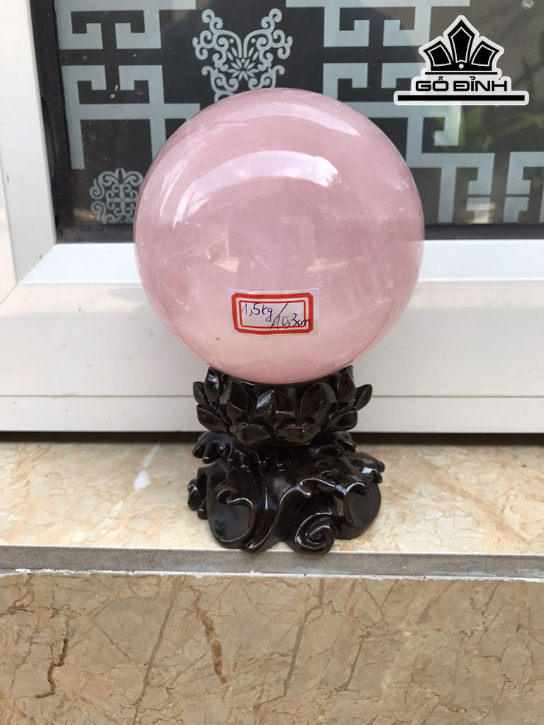 Bi Cầu Đá Thạch Anh Đường Kính Hạt 10.3(cm) 1,5kg