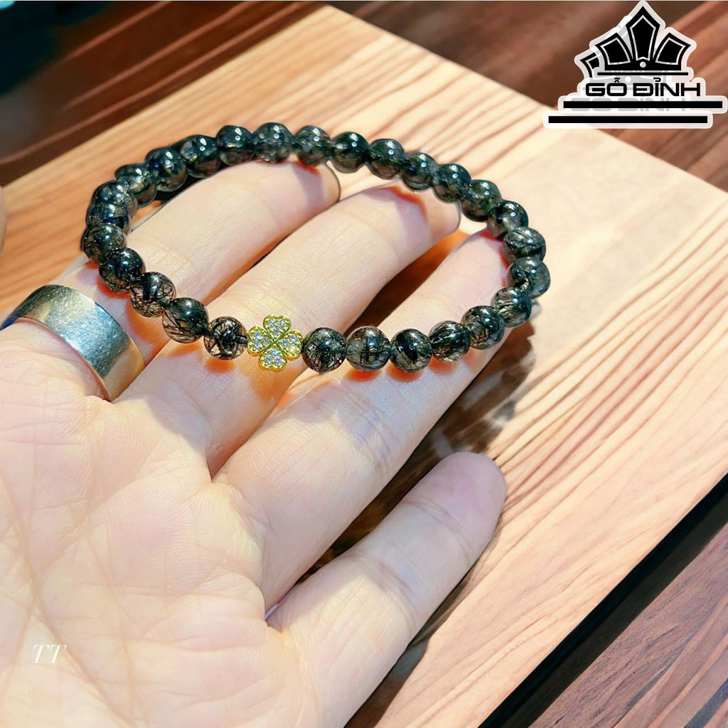 Vòng Tay Đá Thạch Anh Tóc Đen