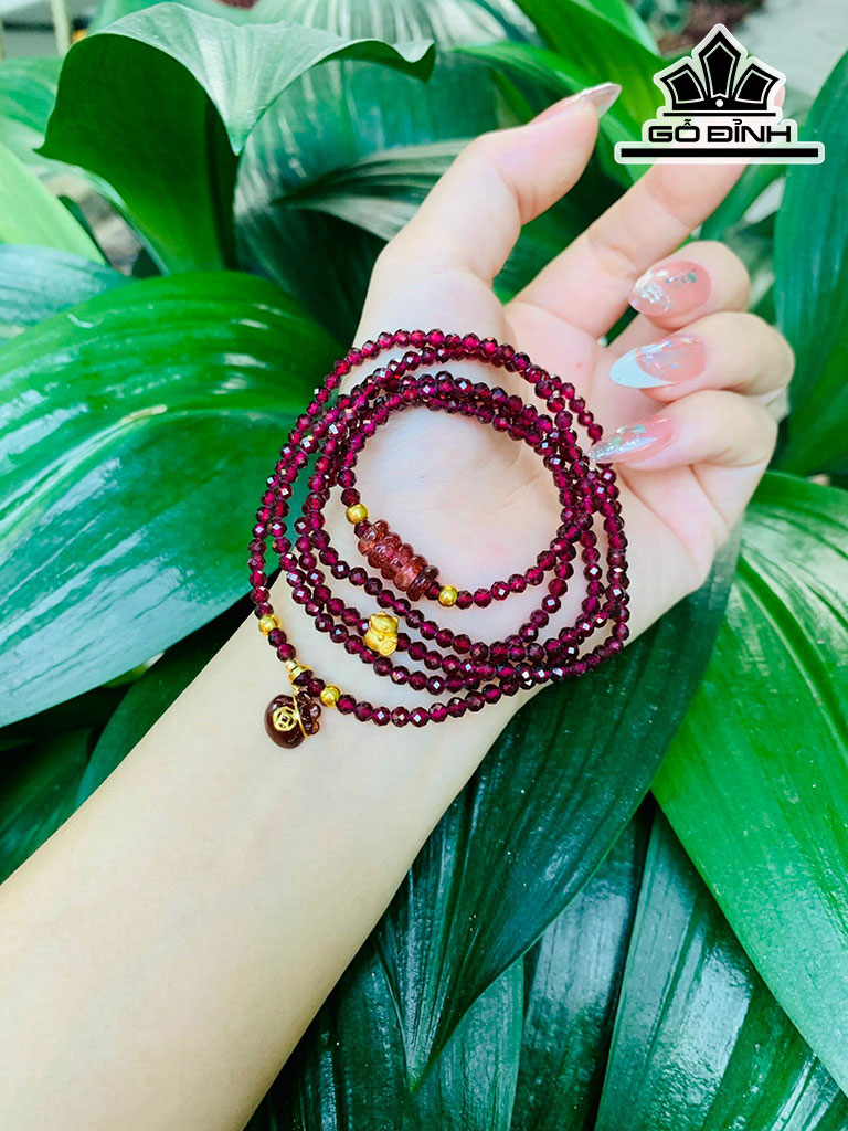 Chuỗi Đá Garnet Đường Kính Hạt 3.5(mm)