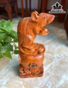Tượng Chuột Phong Thủy Gỗ Hương Cao 44 Ngang 18 Sâu 12 (cm)