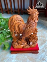 Tượng Gà Trống Gỗ Hương Cao 45 Ngang 25 Sâu 16 (cm)