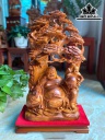 Tượng Phật Di Lặc Nhất Phúc Gỗ Hương Cao 62 Ngang 30 Sâu 17 (cm)