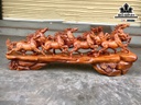 Tượng Bát Mã Gỗ Hương Cao 35 Ngang 82 Sâu 14 (cm)