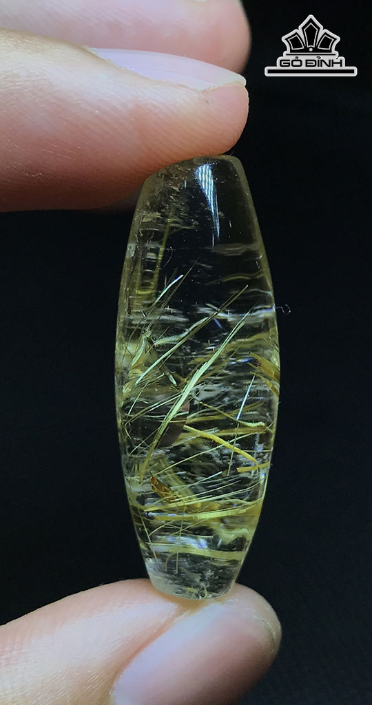 Lu Thống Đá Thạch Anh Tóc Vàng Cao 33,6 Ngang 13 (mm) 8,2gr