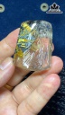 Mặt Dây Chuyền Chúa GiêSu Đá Thạch Anh Tóc Vàng Cao 48,6 Ngang 36 Sâu 12 (mm) 41gr