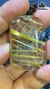 Mặt Dây Chuyền Phật Bản Mệnh Đá Thạch Anh Tóc Vàng Cao 44 Ngang 28 Sâu 10 (mm) 22gr