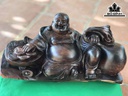 Tượng Phật Di Lặc Ngồi Bao Tiền Gỗ Cẩm Cao 19 Ngang 38 Sâu 15 (cm)