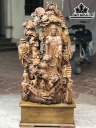 Tượng Thành Tâm Bái Phật Gỗ Bách Xanh Cao 113 Ngang 50 Sâu 30 (cm)