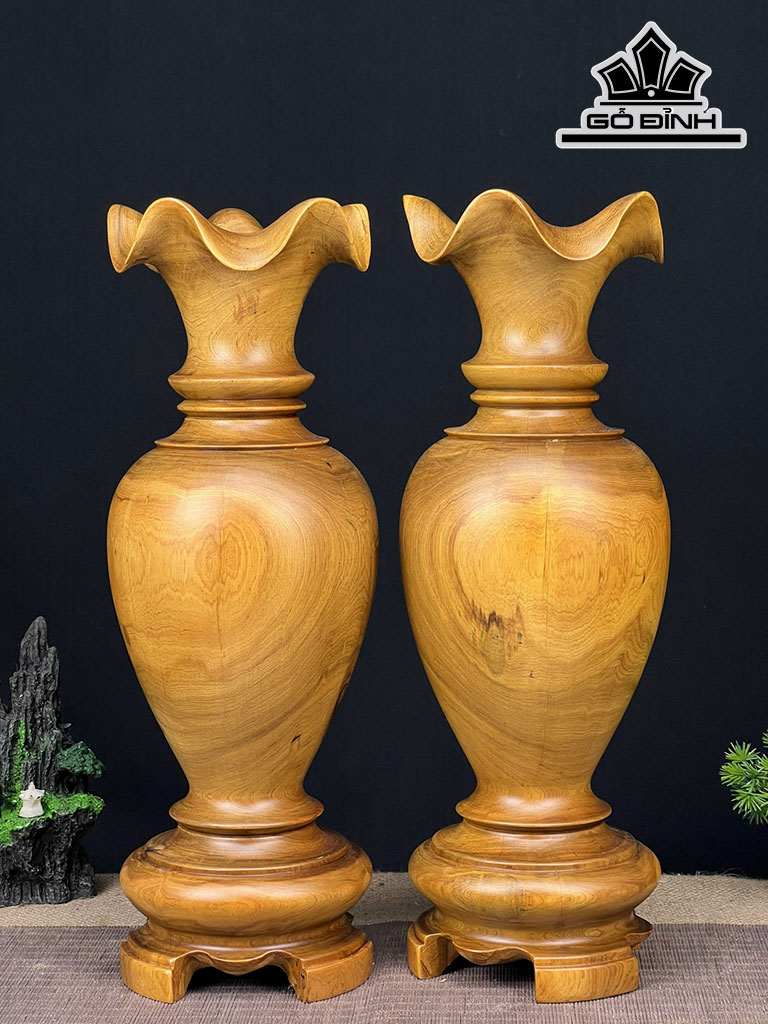 Lục Bình Gỗ Bách Xanh Cao 41 Đường Kính 14,5 (cm)