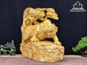 Tượng Hổ Phong Thủy Gỗ Nu Kháo Cao 50 Ngang 58 Sâu 21 (cm)