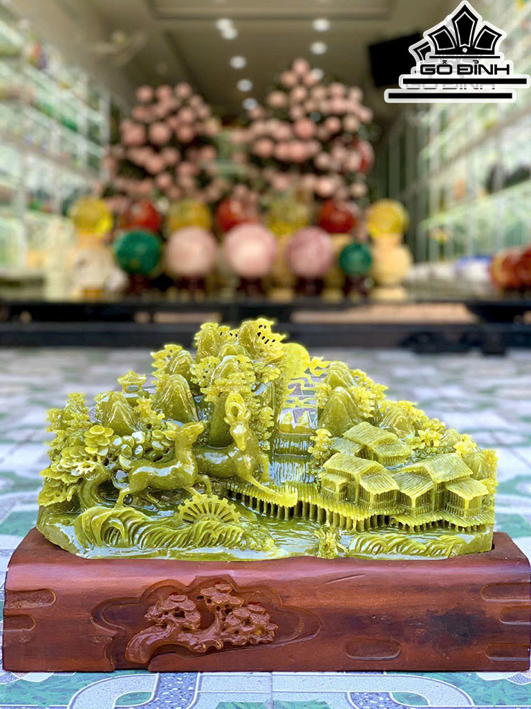 Tiểu Cảnh Đá Serpentine Cao 35 Ngang 50 (cm) 15,5kg
