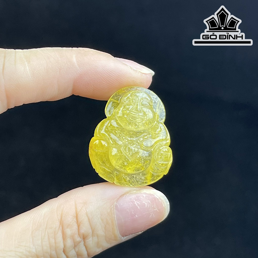 Di Lặc Đá Thạch Anh Tóc Vàng Cao 27,6 (mm)