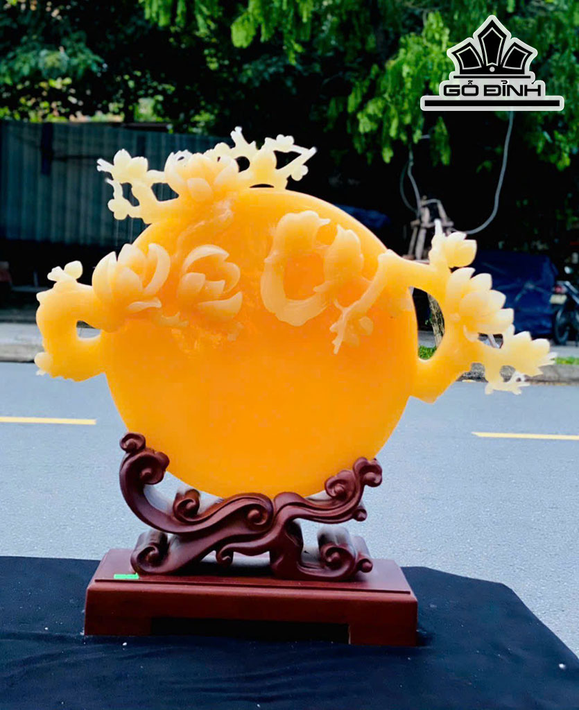 Tác Phẩm Đá Ngọc Hoàng Long Cao 46 Ngang 46 (cm) 8kg