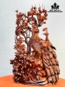 Tượng Phu Thê Viên Mãn Gỗ Trắc Cao 58 Ngang 40 Sâu 15 (cm)