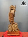 Tượng Đạt Ma Sư Tổ Gỗ Hương Cao 67 Ngang 27 Sâu 18 (cm)