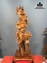 Tượng Đạt Ma Sư Tổ Gỗ Hương Cao 123 Ngang 45 Sâu 46 (cm)