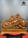Tượng Phật Di Lặc Ngũ Phúc Gỗ Hương Cao 62 Ngang 95 Sâu 30 (cm)