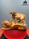 Tượng Trâu Gỗ Hương Cao 42 Ngang 54 Sâu 28 (cm)