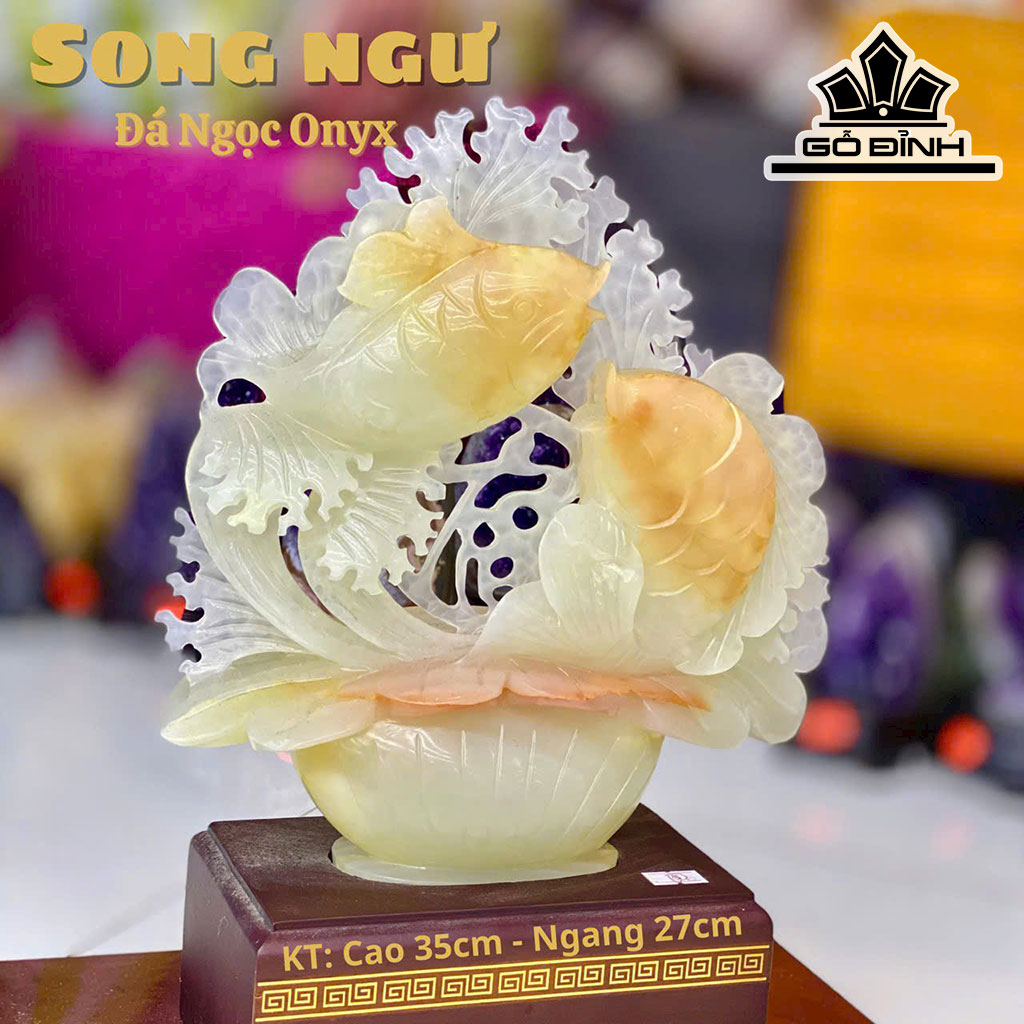 Song Ngư Đá Onyx Cao 35 Ngang 27 (cm) 6kg