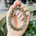 Vòng Tay Đá Thạch Anh Tóc Xanh Đường Kính Hạt 10,7 (mm)