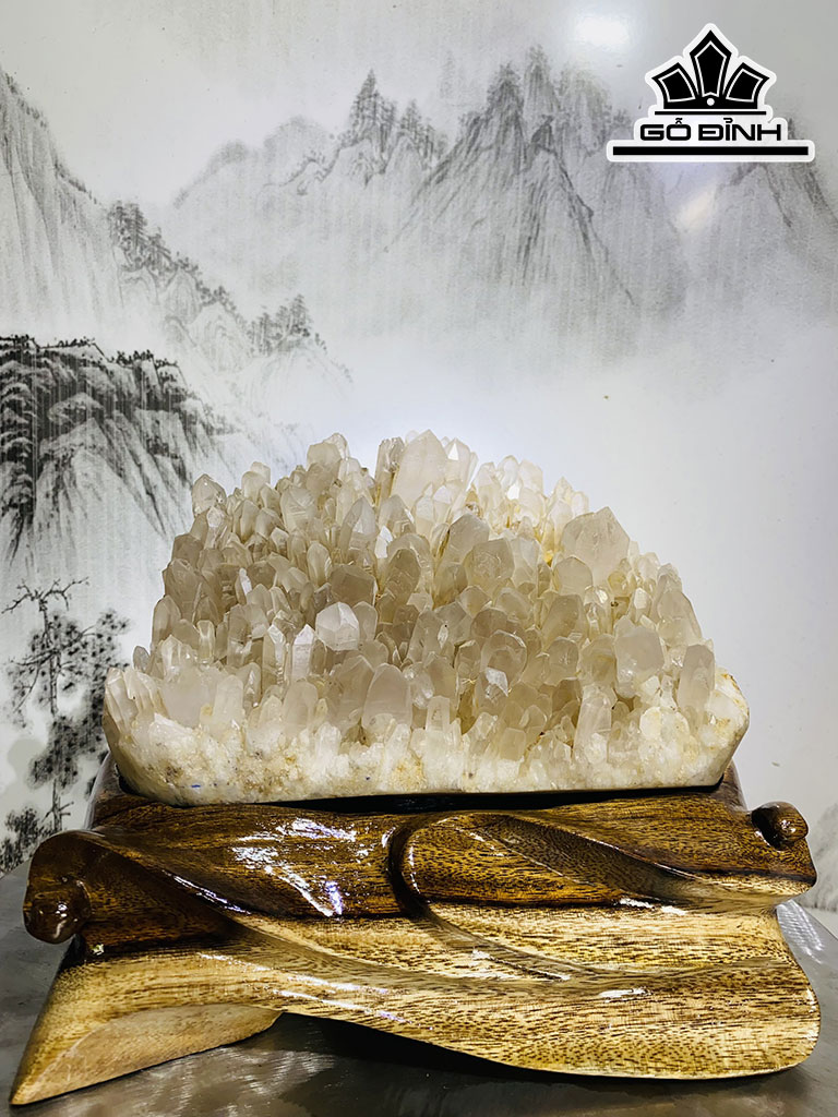 Tinh Thể Đá Thạch Anh Trắng Cao 20 Ngang 25 (cm) 6,6kg