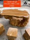 Bộ Bàn 6 Đôn Đá Canxit Bàn Cao 62 Ngang 60 Dài 126 (cm)