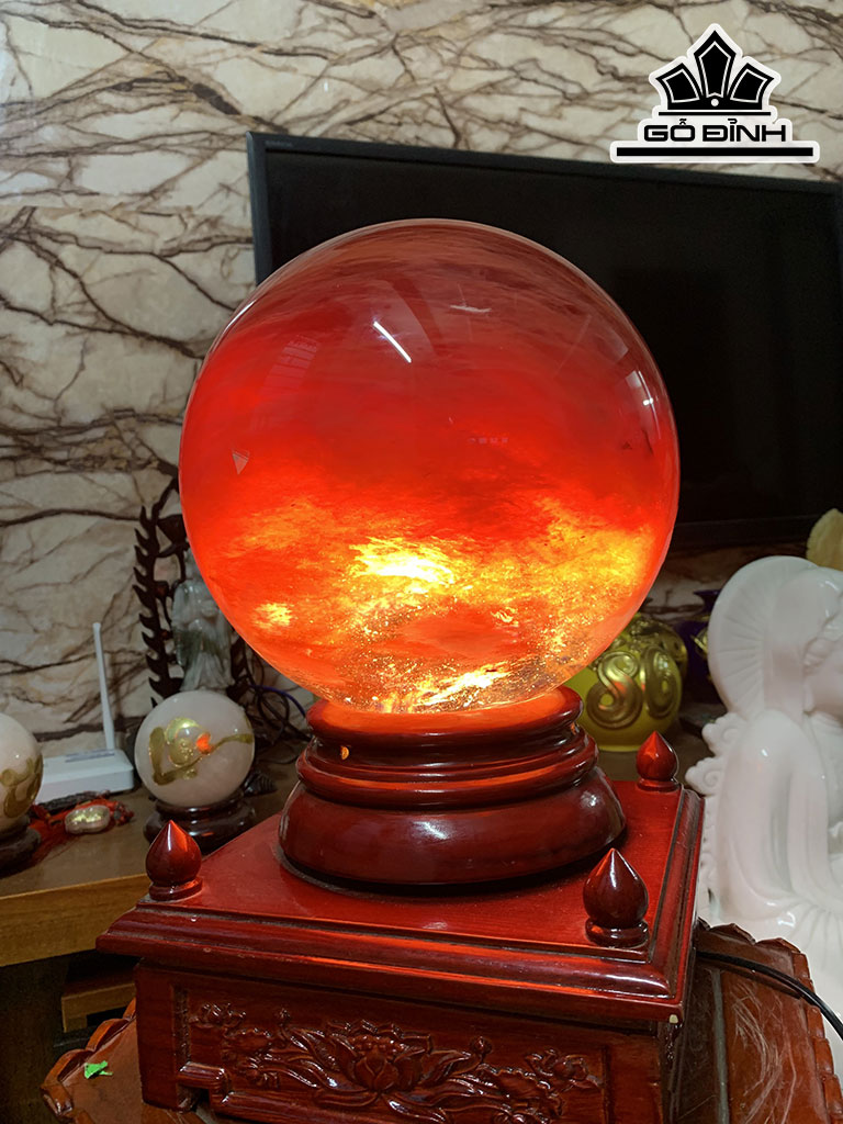 Bi cầu Thuỷ Tinh Đỏ Đường Kính 19 (cm)15,34kg