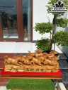 Tượng Bát Mã Thành Công Gỗ Ngọc Am Cao 32 Ngang 90 Sâu 26 (cm)
