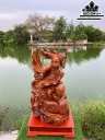 Tượng Đạt Ma Gỗ Hương Cao 86 Ngang 46 Sâu 26 (cm)
