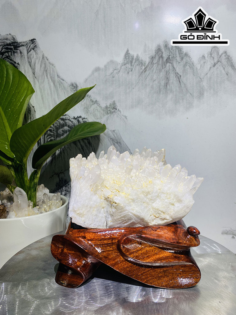 Tinh Thể Đá Thạch Anh Trắng Cao 18 Ngang 20 (cm) 5kg