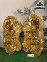Tranh Cha Mẹ Gỗ Nu Nghiến Cao 65 Ngang 30 Sâu 2,5 (cm)