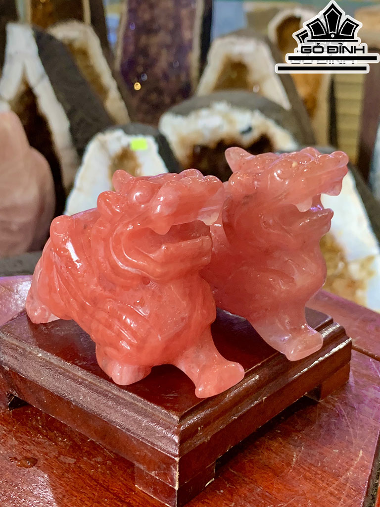 Cặp Tỳ Hưu Đá Lửa Cao 10 (cm)