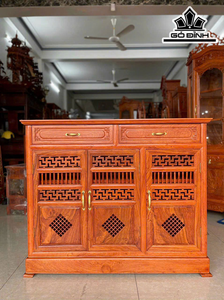 Tủ Giầy Gỗ Hương Cao 100 Ngang 120 Sâu 40 (cm)