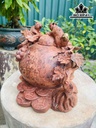 Bình Nho Sóc Gỗ Nu Hương Cao 22 Ngang 24 Sâu 23 (cm)