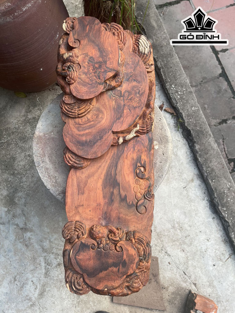 Khay Trà Gỗ Nu Trắc Cao 8 Ngang 60 Sâu 25 (cm)