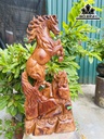 Tượng Ngựa Phong Thủy (Nhất Mã Phi Thiên) Gỗ Cẩm Cao 51 Ngang 25 Sâu 13 (cm)