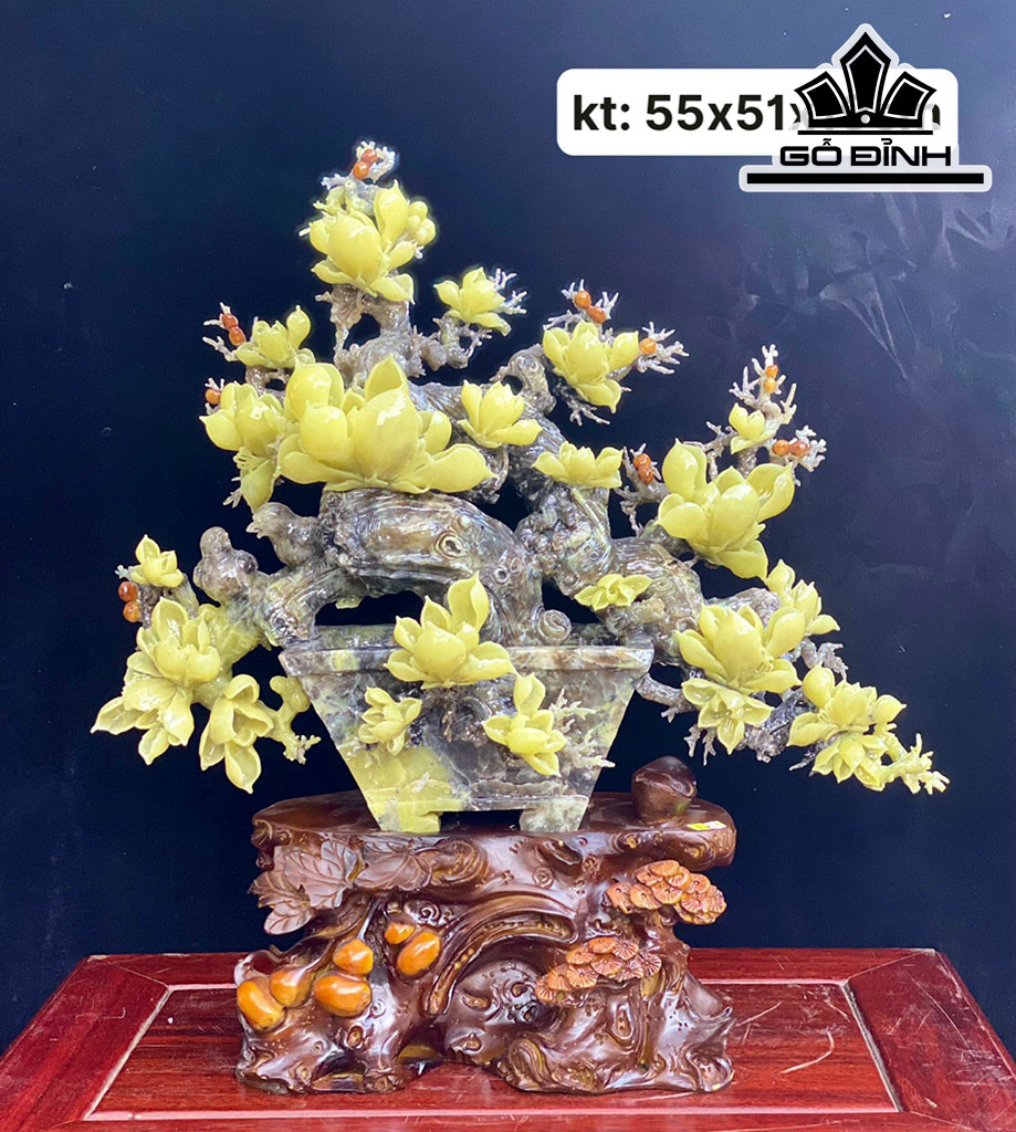 Chậu Hoa Mộc Lan Đá Onyx Cao 55 Ngang 51 Sâu 19 (cm)