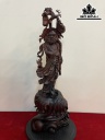Tượng Đạt Ma Sư Tổ Gỗ Trắc Cao 69 Ngang 24 Sâu 20 (cm)