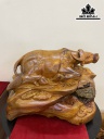 Tượng Trâu Gỗ Hương Cao 35 Ngang 52 Sâu 27 (cm)