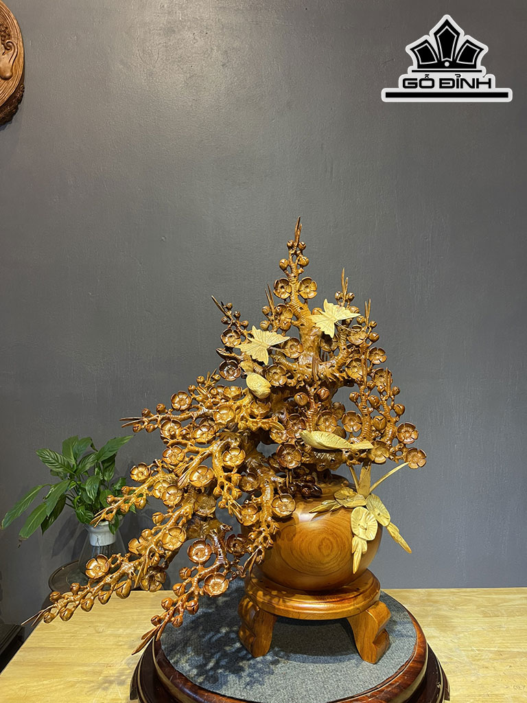 Bình Hoa Gỗ Hương Cao 73 Ngang 60 Sâu 28 (cm)