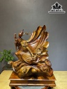 Tượng Đạt Ma Bay Gỗ Hương Cao 58 Ngang 50 Sâu 30 (cm)