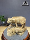 Tượng Trâu Gỗ Ngọc Am Cao 27 Ngang 35 Sâu 23 (cm)