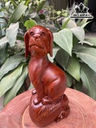 Tượng Chó Gỗ Hương Cao 21 Ngang 11 Sâu 8 (cm)