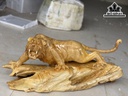 Tượng Hổ Phong Thủy Gỗ Nu Kháo Cao 30 Ngang 73 Sâu 20 (cm)