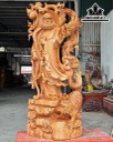 Tượng Đạt Ma Hàm Long Gỗ Hương Đá Cao 144 Ngang 61 Sâu 33 (cm)