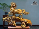 Tượng Ngựa Phong Thủy (Nhất Mã Phi Thiên) Gỗ Hương Cao 91 Ngang 103 Sâu 46 (cm)