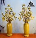 Bình Hoa Sen Phú Quý Gỗ Ngọc Am Cao 125 Ngang 60 Sâu 52 (cm)