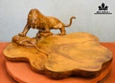 Khay Trà Sơn Lâm Gỗ Hương Cao 26 Ngang 60 Sâu 46 (cm)