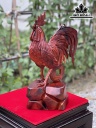 Tượng Gà Trống Gỗ Trắc Cao 46 Ngang 30 Sâu 20 (cm)